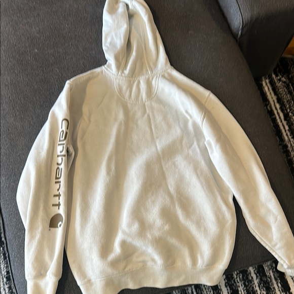 Carhartt Men's Cream Hoodie - Picture 5 of 7